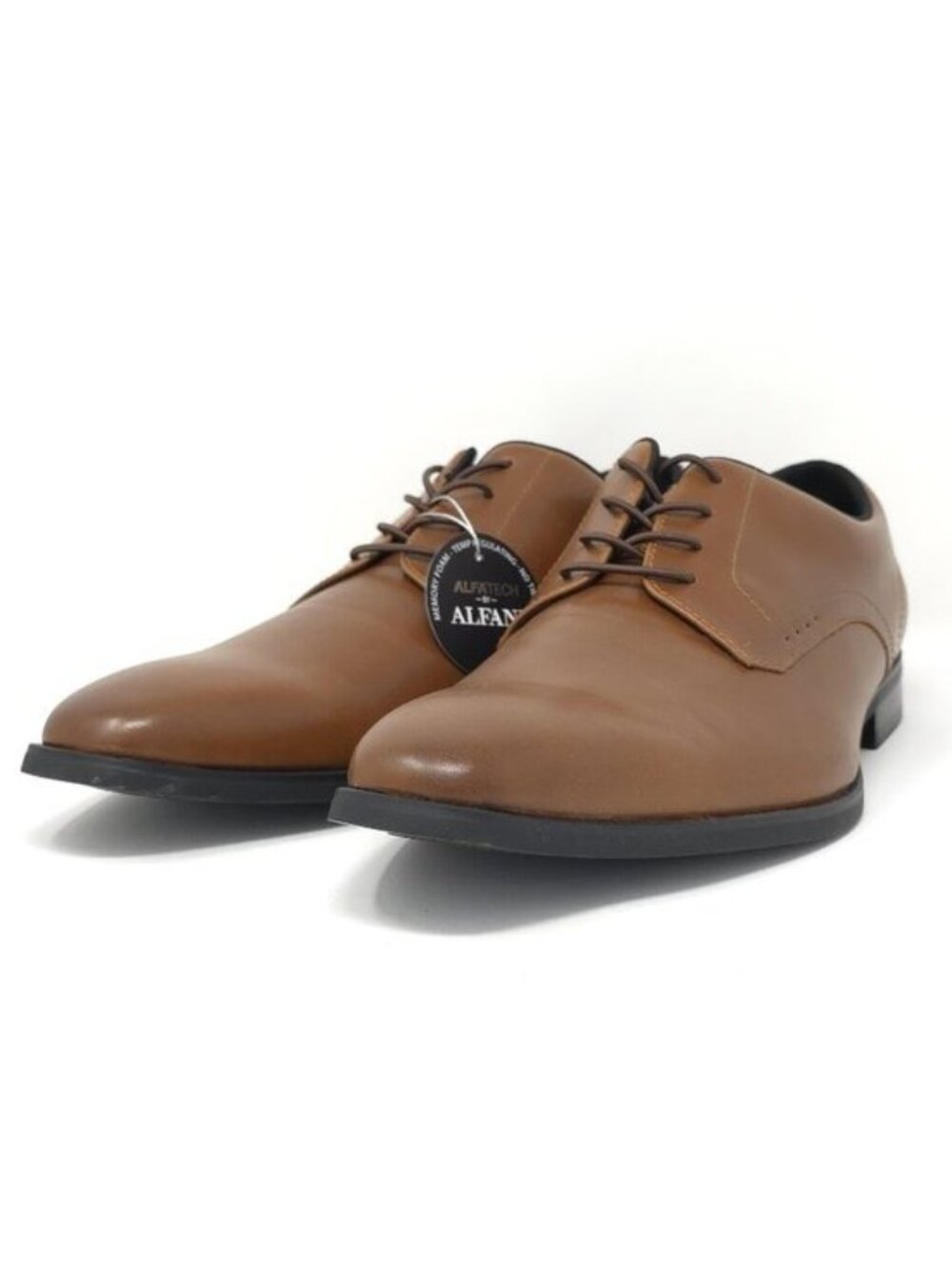New Alfani Jenkins Tan Pointed Toe Faux Leather Oxfords Men’s 13M